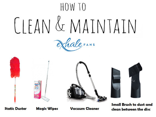 how to clean an exhale fan